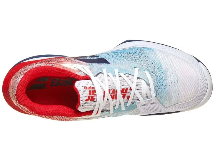 Scarpe Tennis Jet Mach 3 White Blue Babolat - Seipuntozerostore